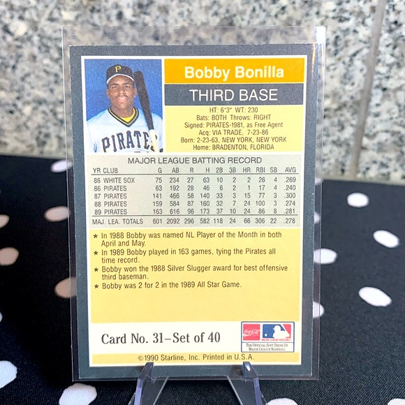 Bobby Bonilla Cards Pittsburgh Pirates MLB HOF All Star!!! - Picture 3 of 13